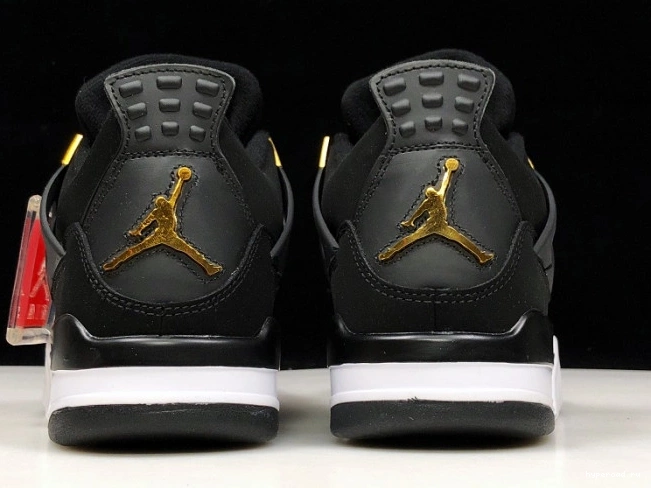 Royalty Jordan Metallic 308497-032 Gold-White Air 4 Black 0731